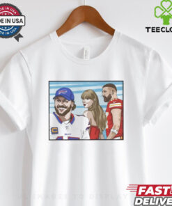 Travis Kelce’s girlfriend is distracted by the Josh Allen Buffalo Bills T Shirt