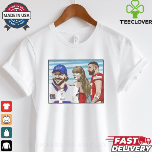 Travis Kelce’s girlfriend is distracted by the Josh Allen Buffalo Bills T Shirt