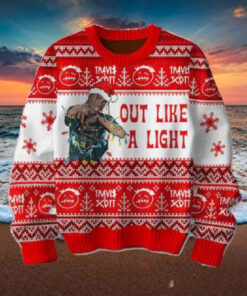 Travis Scott Out Like A Like Red Snowflake Pattern 2024 Ugly Christmas Sweater
