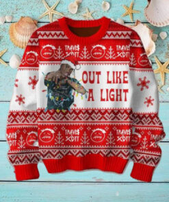 Travis Scott Out Like A Like Red Snowflake Pattern 2024 Ugly Christmas Sweater