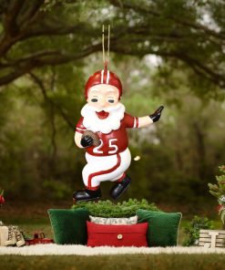 Tree Buddees Touchdown Santa Christmas Sports Football Ornament