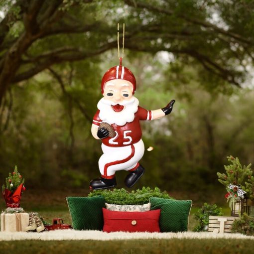 Tree Buddees Touchdown Santa Christmas Sports Football Ornament