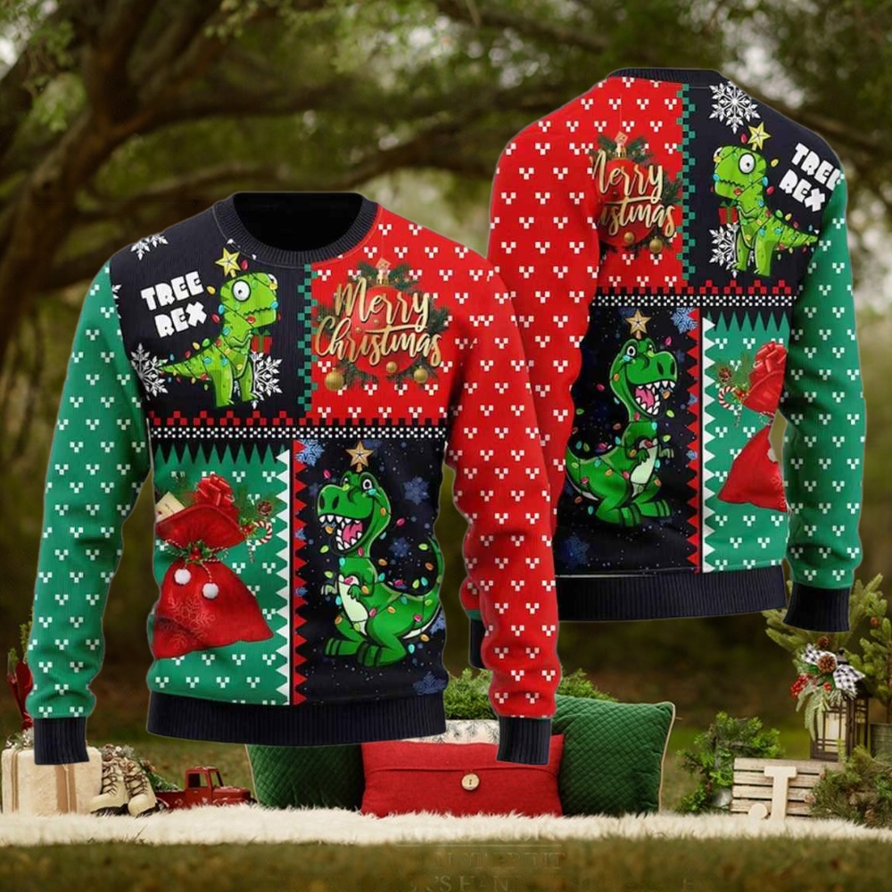 Tree Rex Merry Christmas Ugly Christmas Sweater Tree Rex Merry Christmas Ugly Christmas Sweater