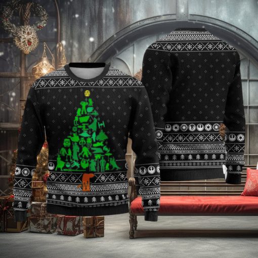 Tree Ugly Christmas Sweater Star Movie Character Gift For Men Women Superhero
