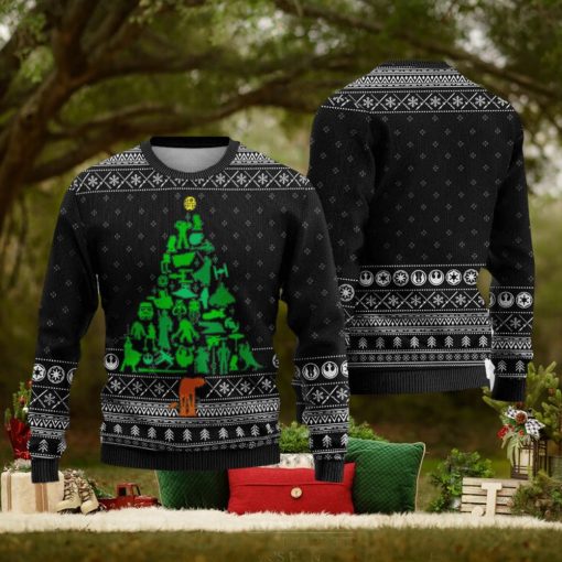 Tree Ugly Christmas Sweater Star Movie Character Gift For Men Women Superhero