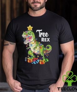 Tree rex christmas t rex dinosaurs christmas tree light gift t hoodie, sweater, longsleeve, shirt v-neck, t-shirt