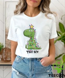 Tree rex dinosaur christmas costume xmas tree light boys t shirt