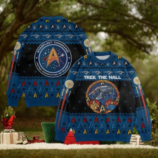 Trek The Hall Starfleet Command United Federation Of Planets Ugly Christmas Sweater