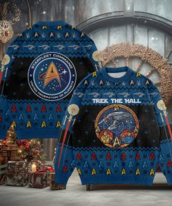 Trek The Hall Starfleet Command United Federation Of Planets Ugly Christmas Sweater