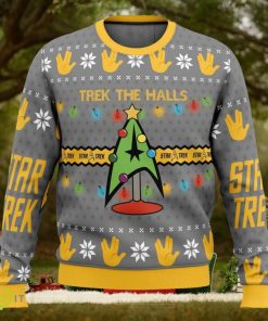 Trek The Halls Star Trek Cute Ugly Christmas Sweater Christmas Gift For Family