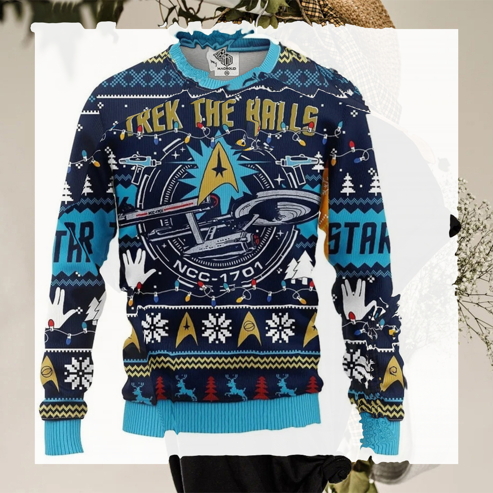 Trek The Halls Ugly Knitted Christmas Sweatshirt