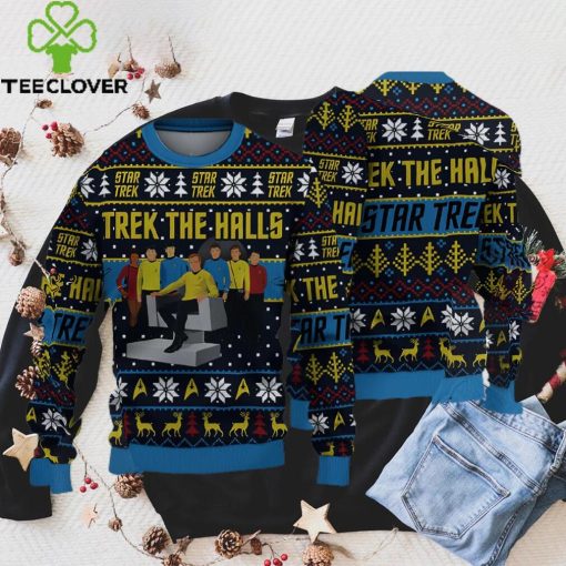 Trek the Halls Star Trek Sweatshirt Ugly Christmas Sweater