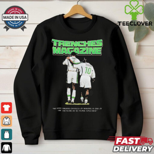 Trenches Magazine Kanu and Okocha shirt
