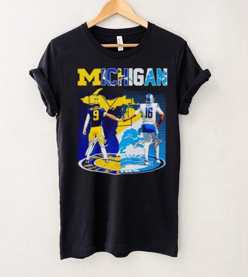 Trending Michigan J.J. Mccarthy and Jared Goff signatures hoodie, sweater, longsleeve, shirt v-neck, t-shirt