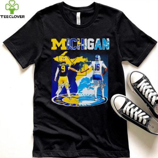 Trending Michigan J.J. Mccarthy and Jared Goff signatures hoodie, sweater, longsleeve, shirt v-neck, t-shirt