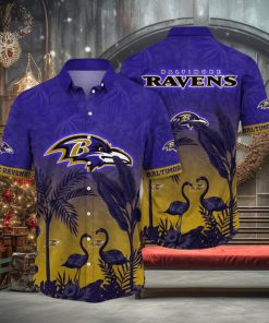 Trending NFL Baltimore Ravens Flower Summer Hawaiian Shirt