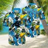 NHL Colorado Avalanche Hawaiian Shirt Flamingo And Palm Leaves Gift For Beach Vacation hawaiian shirt