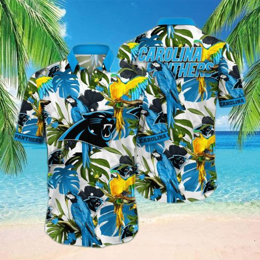 Trending NFL Carolina Panthers Floral Hawaiian Shirt