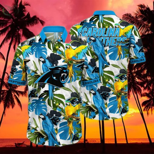 Trending NFL Carolina Panthers Floral Hawaiian Shirt