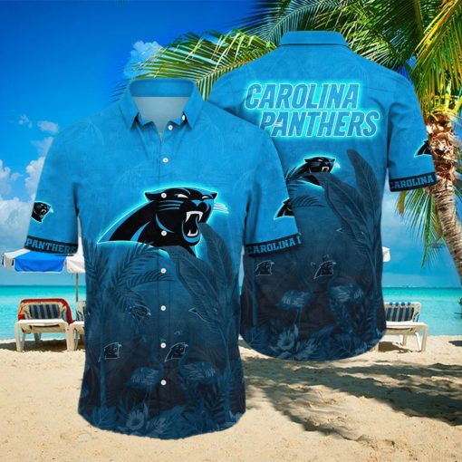 Trending NFL Carolina Panthers Flower Hawaiian Shirt