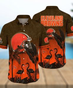 Trending NFL Cleveland Browns Floral Hawaiian Shirt