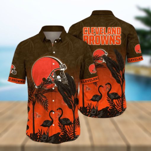 Trending NFL Cleveland Browns Floral Hawaiian Shirt