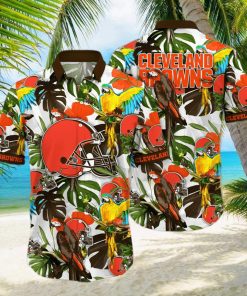 Trending NFL Cleveland Browns Flower Hawaiian Shirt