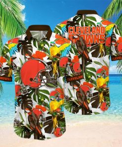 Trending NFL Cleveland Browns Flower Hawaiian Shirt 1 Trending NFL Cleveland Browns Flower Hawaiian Shirt