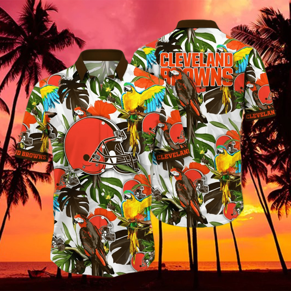 Trending NFL Cleveland Browns Flower Hawaiian Shirt Trending NFL Cleveland Browns Flower Hawaiian Shirt