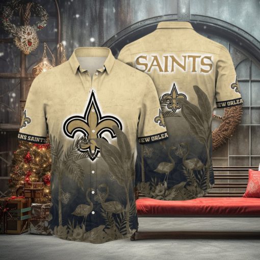 Trending NFL New Orleans Saints Flower Summer Hawaiian Shirt