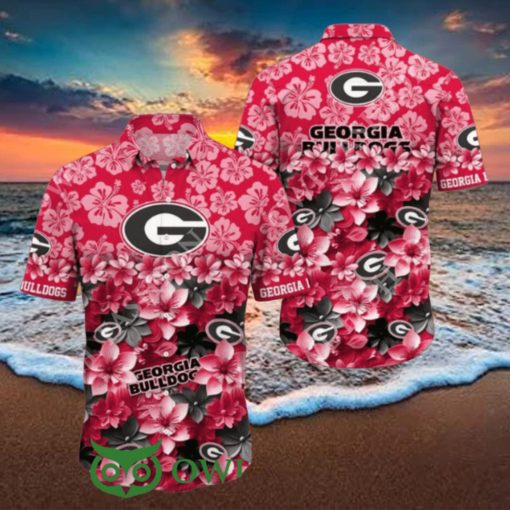 Trending Summer 2024 Georgia Bulldogs NCAA pink Flower Hawaiian Shirt