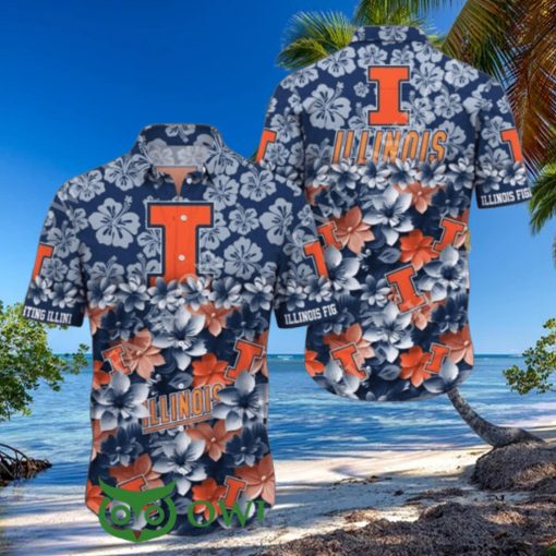 Trending Summer Illinois Fighting Illini NCAA3 Hawaiian Shirt 2024