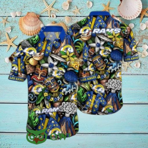 Trending Summer Los Angeles Rams NFL Flower Hawaiian Shirt