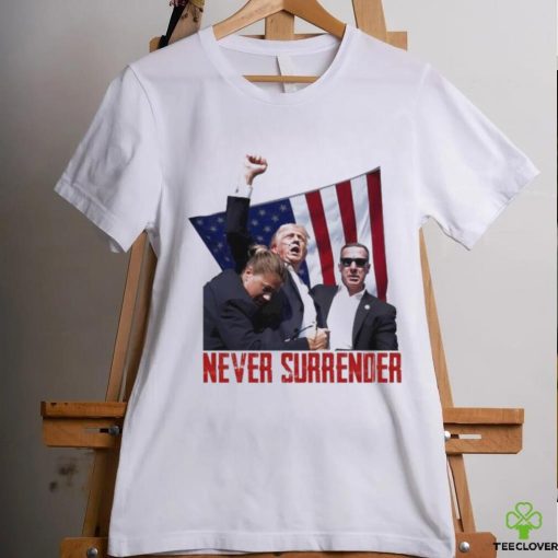 Trending Trump Rally Never Surrender Us Flag T shirt