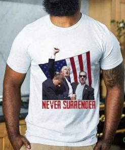 Trending Trump Rally Never Surrender Us Flag T shirt