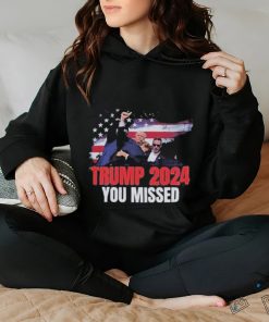 Trending Trump Shot Assassination Attempt Donald Trump Bloody Ear You Missed T shirt
