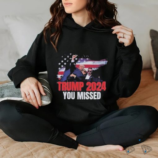 Trending Trump Shot Assassination Attempt Donald Trump Bloody Ear You Missed T shirt