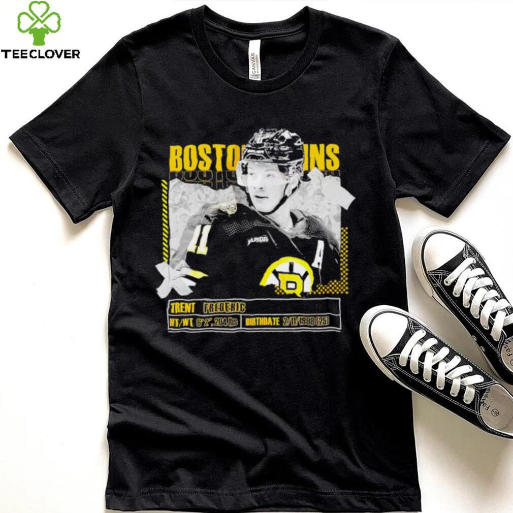 Trent Frederic number 11 Boston Bruins ice hockey player pose paper gift shirt Trent Frederic number 11 Boston Bruins ice hockey player pose paper gift shirt