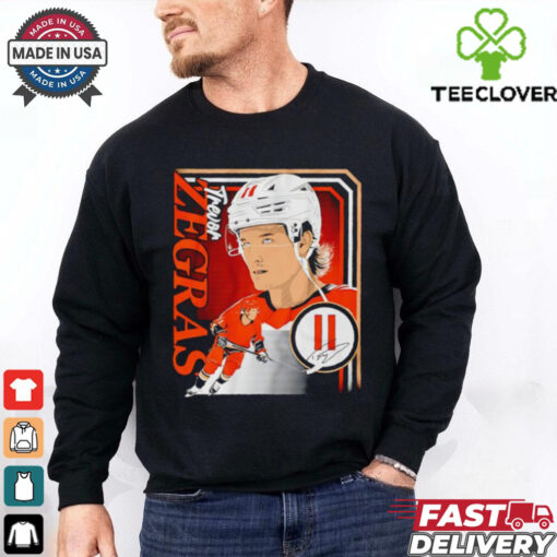 Trevor Zegras 11 Anaheim Ducks Hockey collage frame signature shirt