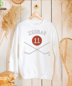 Trevor Zegras Anaheim Sticks WHT Shirt 3 Trevor Zegras Anaheim Sticks WHT Shirt