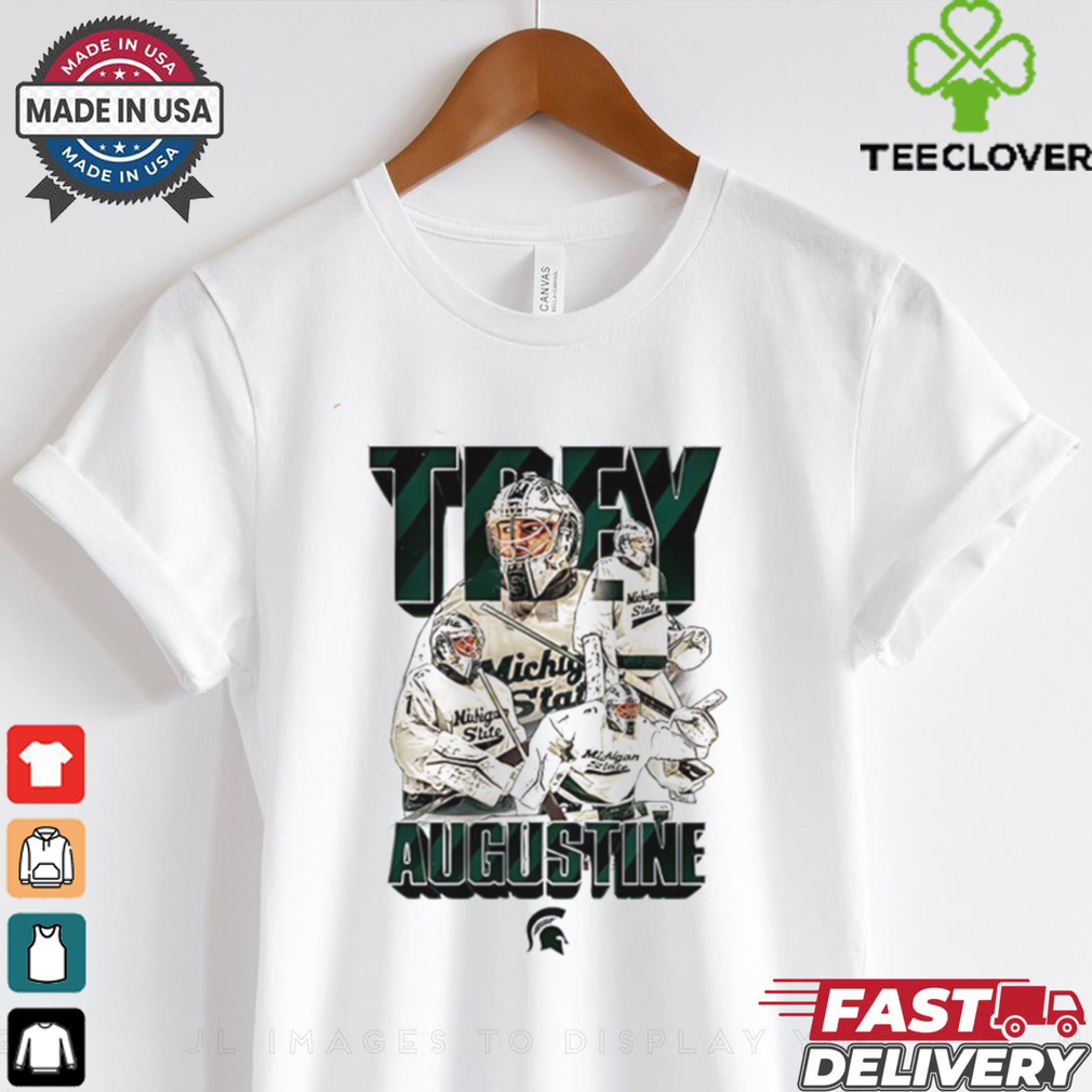 Trey Augustine Michigan State hockey graphic shirt Trey Augustine Michigan State hockey graphic shirt