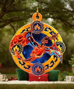 Tribal Charizard Pokemon Christmas 2023 Holiday Gift Ornament