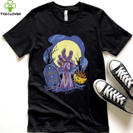 Trick Or Treat Grave Zombie Happy Halloween Boo Shirt