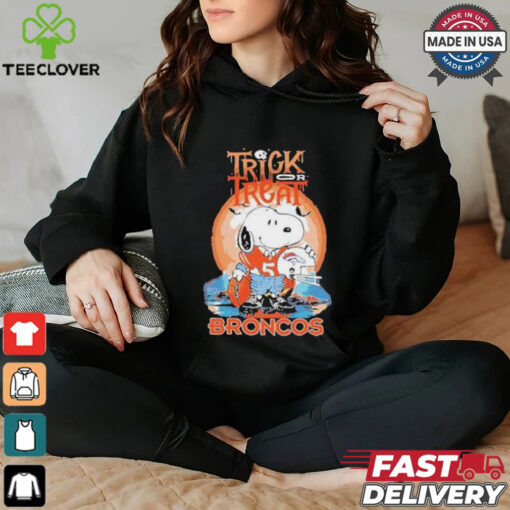 Trick Treat Snoopy Teams Denver Broncos Halloween Shirt