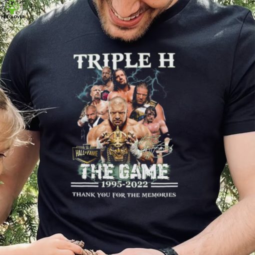 Triple H the game 1995 2022 thank you for the memories signature hoodie, sweater, longsleeve, shirt v-neck, t-shirt