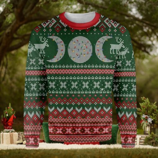 Triple Moon Witch Wicca Ugly Christmas Sweater