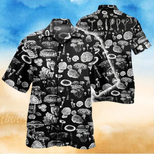 Trippy Mushroom Pattern Hawaiian Shirt