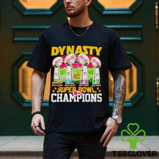 Trophies Dynasty Super Bowl Champions 4 time shirt