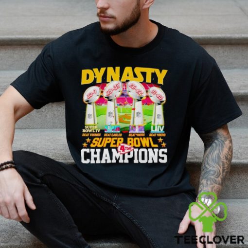 Trophies Dynasty Super Bowl Champions 4 time shirt