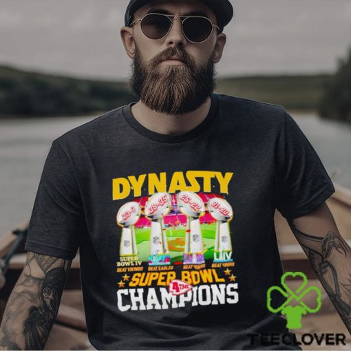 Trophies Dynasty Super Bowl Champions 4 time shirt